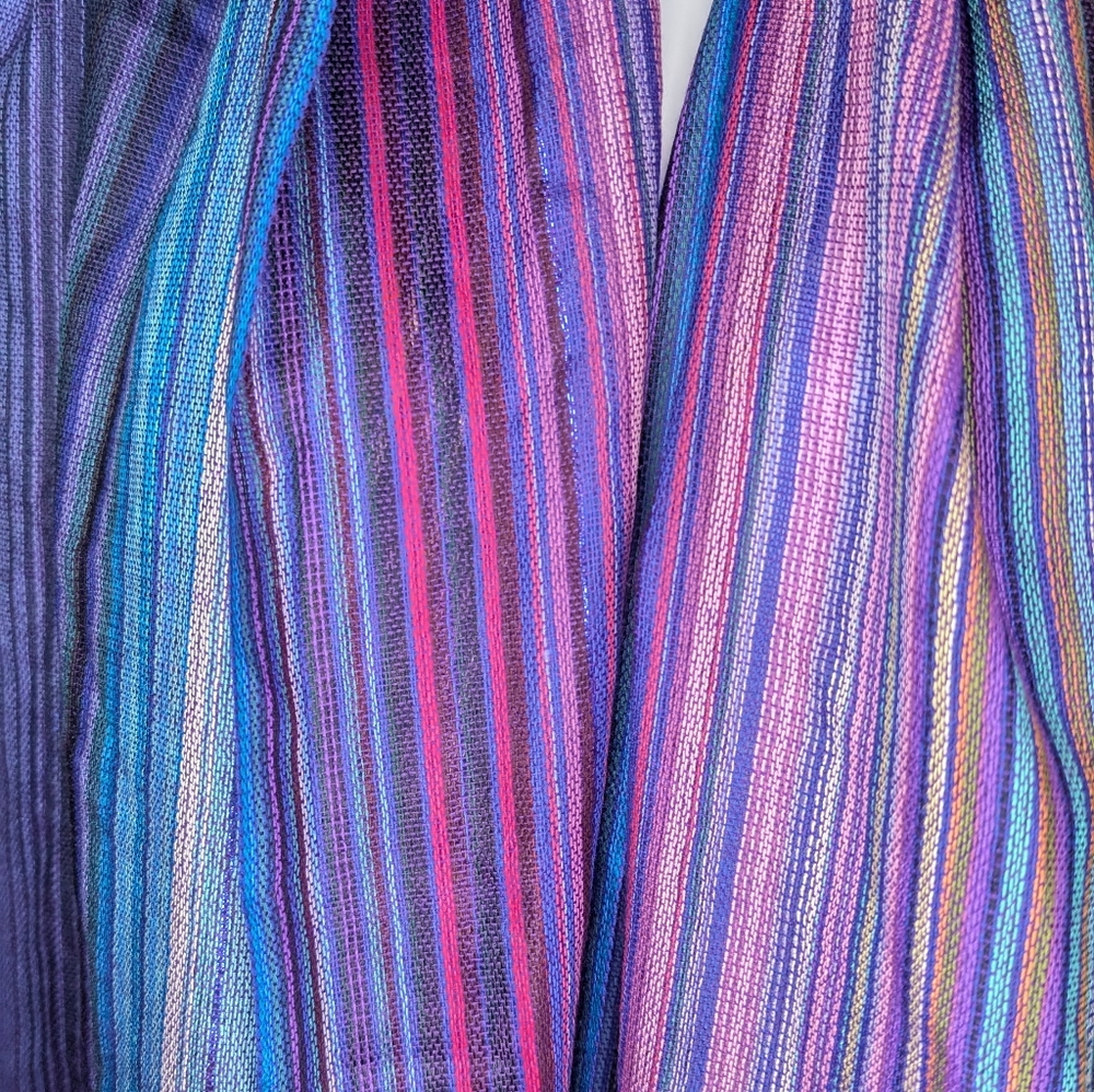 Beautiful Lightweight Knit Scarf Blues and Purples - Picture 3 of 6